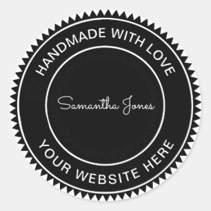 Handgefertigt mit Liebe Craft DIY Cool Hipster Bus Runder Aufkleber