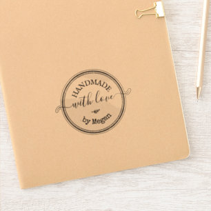 Handgefertigt mit Liebe Crafting Mailing Aufkleber