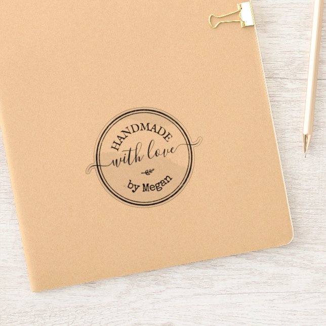 Handgefertigt mit Liebe Crafting Mailing Aufkleber (Notizbuch)