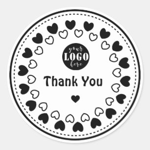 Handgefertigt mit Liebe   Danke, Aufkleber und Eti