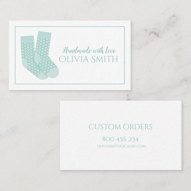 Handgefertigt mit Liebe gegossenes Handwerk Visitenkarte (Vorne/Hinten)