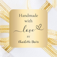 Handgefertigt mit Liebe-Goldname