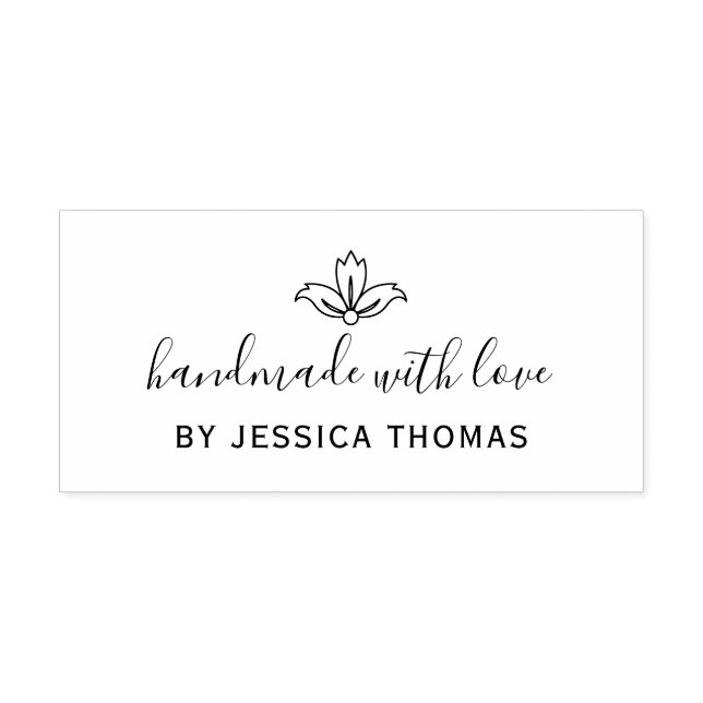 Handgefertigt mit Liebe Gummistempel (Prägung)