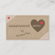 Handgefertigt mit Liebe Herz Hübsch rustikal Vinta