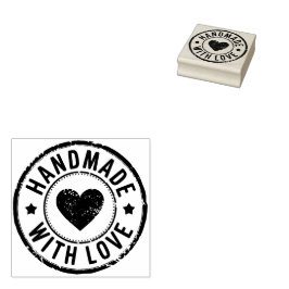 Handgefertigt mit Liebe Holz Art Gummi Briefmarke Gummistempel