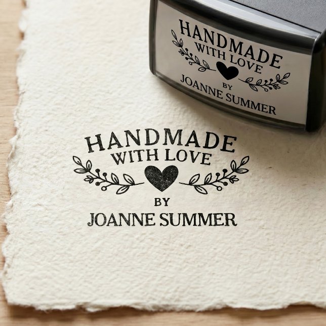 Handgefertigt mit Liebe - Individuelle Verpackung  Permastempel (Von Creator hochgeladen)