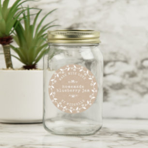 Handgefertigt mit Liebe Jam Label Canning Aufklebe Runder Aufkleber