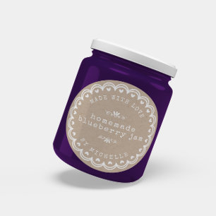 Handgefertigt mit Liebe Jam Label Canning Aufklebe Runder Aufkleber