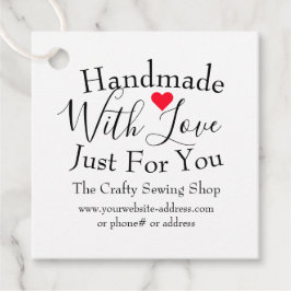 Handgefertigt mit Liebe Kleinkunstlieferungen Geschenkanhänger