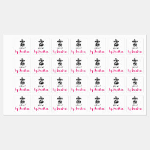 Handgefertigt mit Liebe Knitterwolle Personalisier Etiketten