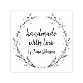 Handgefertigt mit Liebe Lavender Hearden Kranz Permastempel