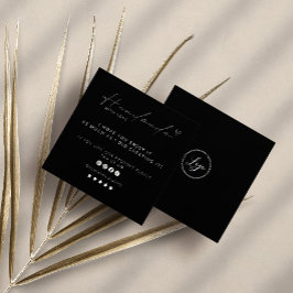 Handgefertigt mit Liebe Logo für kleine Unternehme Quadratische Visitenkarte