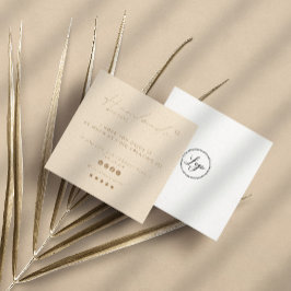 Handgefertigt mit Liebe Logo für kleine Unternehme Quadratische Visitenkarte