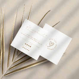 Handgefertigt mit Liebe Logo für kleine Unternehme Quadratische Visitenkarte