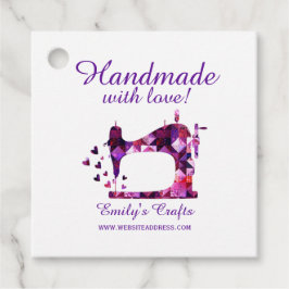 Handgefertigt mit Liebe Nähflugzeug Geschenkanhänger