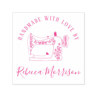 Handgefertigt mit Liebe | Nähmaschine und Individu Permastempel