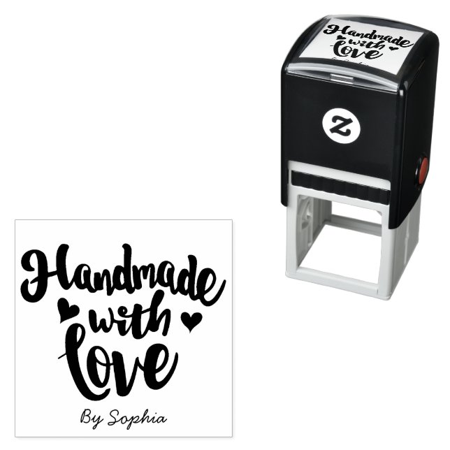 Handgefertigt mit Liebe Permastempel (Beispiel)