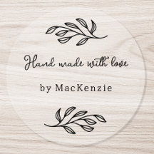 Handgefertigt mit Liebe Personalisierte Botanische