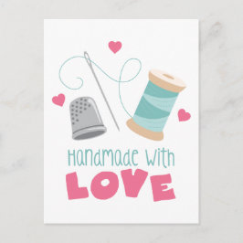 Handgefertigt mit Liebe Postkarte