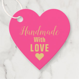 Handgefertigt mit Liebe-Produkttags Geschenkanhänger