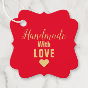Handgefertigt mit Liebe-Produkttags Geschenkanhänger