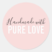 Handgefertigt mit Liebe-Rosa-Typografie