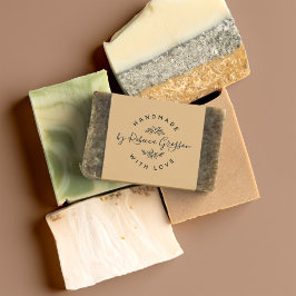 Handgefertigt mit Liebe | Rustikale Schrift und He Permastempel