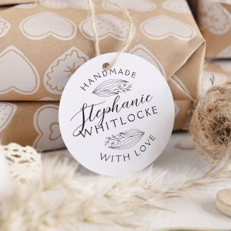 Handgefertigt mit Liebe | Rustikale Sketch-Blätter Permastempel