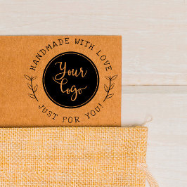 Handgefertigt mit Liebe | Rustikales Skript benutz Permastempel