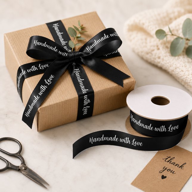 Handgefertigt mit Liebe Satinband (Handmade with Love Ribbon)