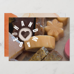 Handgefertigt mit Liebe-Seife Maker Schokolade Kar Dankeskarte