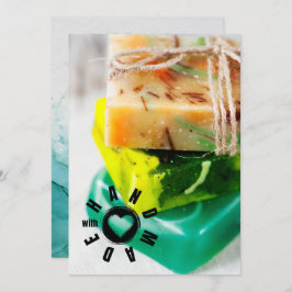 Handgefertigt mit Liebe signieren Soap Maker Busin Dankeskarte