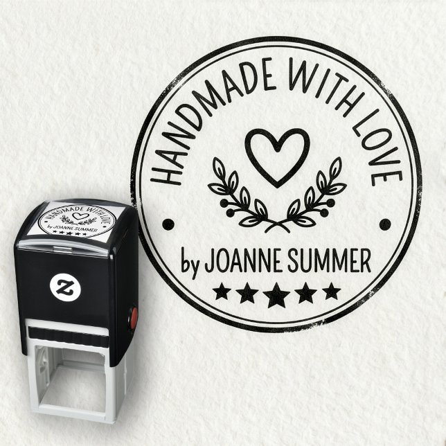 Handgefertigt mit Liebe - Stempel für Markennamen  (Von Creator hochgeladen)