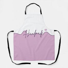 Handgefertigt mit Liebe Violett Kleinunternehmerin Schürze