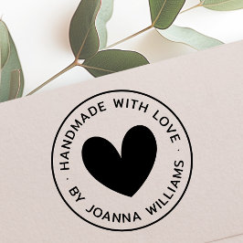 Handgefertigt mit Liebe von individuelle Name mode Gummistempel