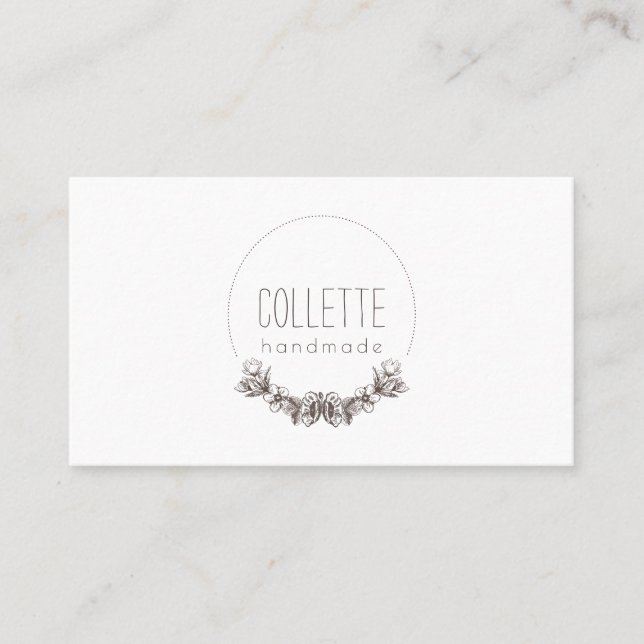 Handgefertigt mit Logo Visitenkarte (Vorderseite)