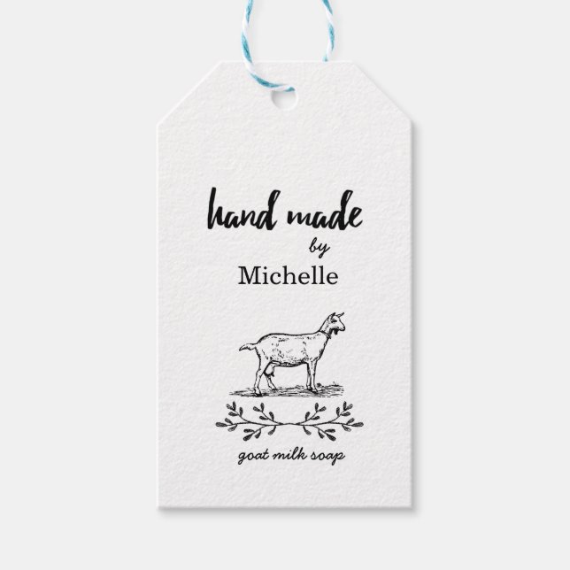 Handgefertigt nach Produktkennzeichen Geschenkanhänger (Vorderseite)