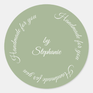 Handgefertigt Runder Aufkleber