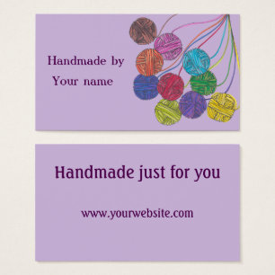 Handgefertigt von (Ihrem Namen), Garnkugeln, auf l