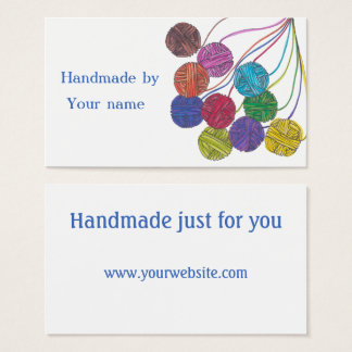 Handgefertigt von (Ihrem Namen), Garnkugeln, auf w