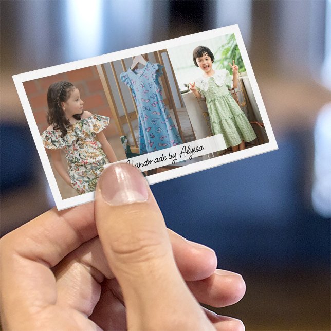 Handgefertigt von Maker Small Business Product Fot Visitenkarte (Custom Photos handmade business card)