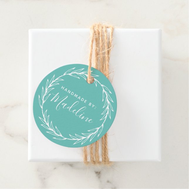 Handgefertigt von: | Name hinzufügen Geschenkanhänger (Beispiel)