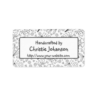 Handgefertigt von - niedlichen, trendigen Doodle-B Adressaufkleber