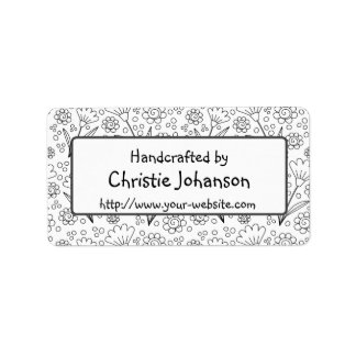 Handgefertigt von - niedlichen, trendigen Doodle-B Adressaufkleber