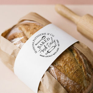 Handgefertigte Bäckerei Nudelholz Frisch gebacken Gummistempel