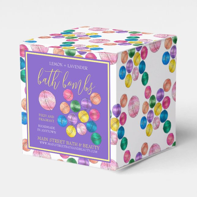 Handgefertigte Bath Beauty Business Dusche Bombs L Geschenkschachtel (Vorderseite)