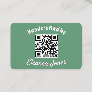 Handgefertigte Bespoke Crafts Green QR Code Stilvo Visitenkarte