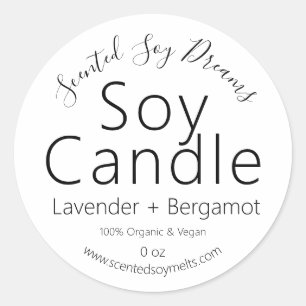 Handgefertigte Bio, Vegane, reine Sojakonzerne Runder Aufkleber