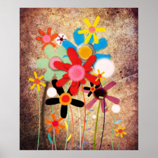 Handgefertigte Blume Poster