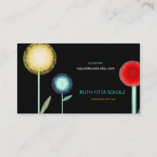 Handgefertigte Blume sichern Visitenkarte